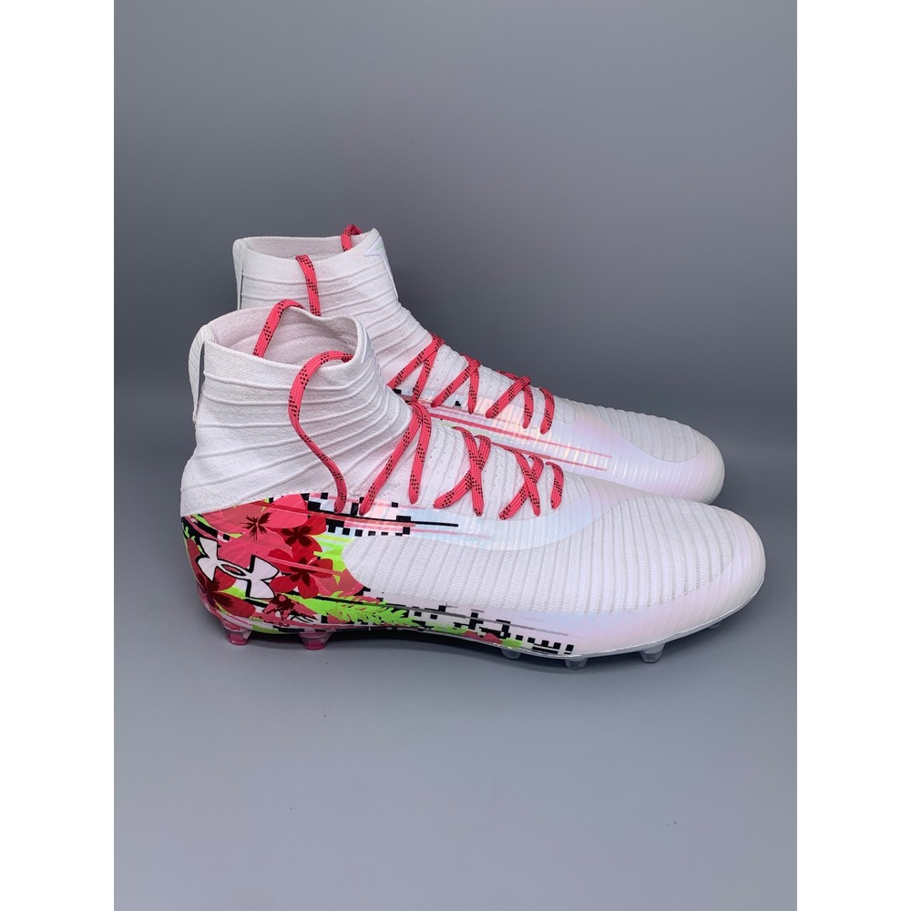 Under Armour Highlight Pro LE Lacrosse Football Cleats 6005974-100 Men's Sz 15